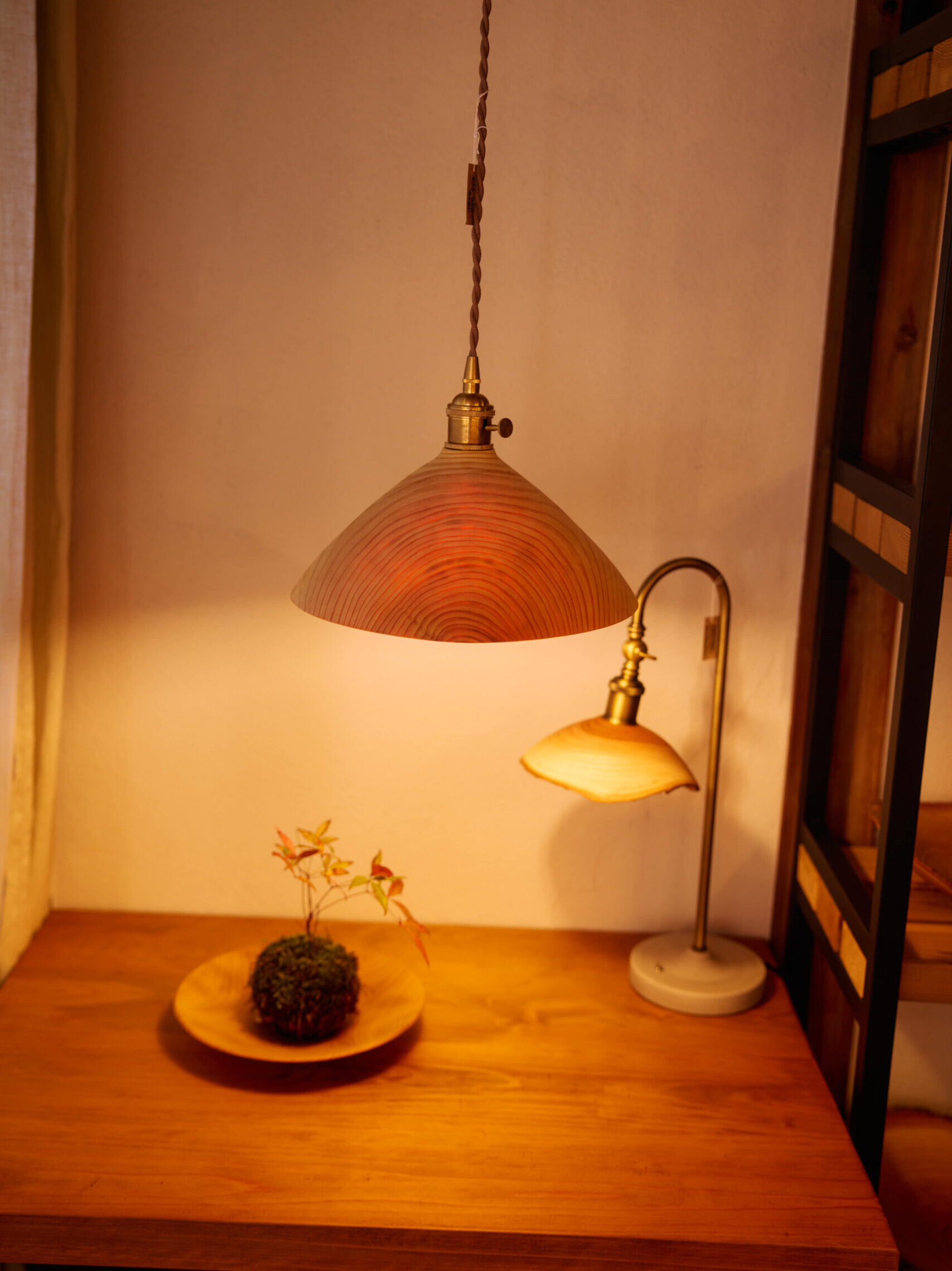 ウッドのランプシェード