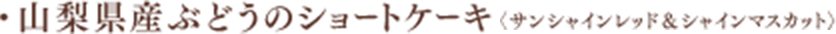 山梨県産ぶどうのショートケーキ〈サンシャインレッド＆シャインマスカット〉